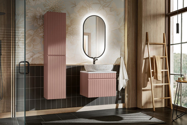 Badmöbel-Set BM47 - Iconic Rose I - Antique Rose/Weiß
