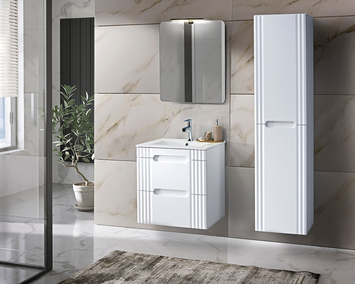 Badmöbel-Set BM28 - Fiji White F - Weiß
