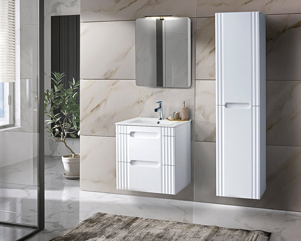 Badmöbel-Set BM28 - Fiji White F - Weiß