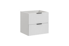 Badmöbel-Set BM82 - Adel White A -  Weiß Matt / Wotan Oak