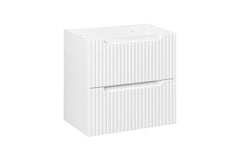 Badmöbel-Set BM29 - Nova White N - Weiß Matt/Coast Evoke Eiche