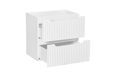 Badmöbel-Set BM24 - Nova White N - Weiß Matt/Coast Evoke Eiche