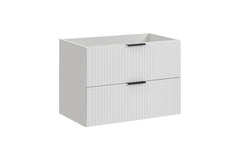 Badmöbel-Set BM84 - Adel White A -  Weiß Matt / Wotan Oak