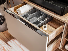 Badmöbel-Set BM32 - Santa Fe Taupe S - Clay Grey/Santa Fe Vintage Oak