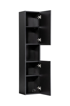 Badmöbel-Set BM50 - Nova Black N - Schwarz/ Evoke Eiche