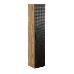 Badmöbel-Set BM108 - Luxor Black L - Schwarz/Geölte Eiche