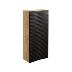 Badmöbel-Set BM113 - Luxor Black L - Schwarz/Geölte Eiche