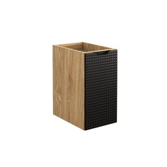 Badmöbel-Set BM108 - Luxor Black L - Schwarz/Geölte Eiche