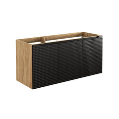 Badmöbel-Set BM111 - Luxor Black L - Schwarz/Geölte Eiche