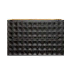 Badmöbel-Set BM106 - Luxor Black L - Schwarz/Geölte Eiche