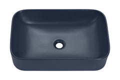 Badmöbel-Set BM66-  Iconic White I - Weiß/ Marineblau Matt