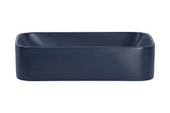 Badmöbel-Set BM66-  Iconic White I - Weiß/ Marineblau Matt