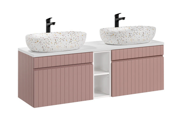 Badmöbel-Set BM46 - Iconic Rose I - Antique Rose/Weiß