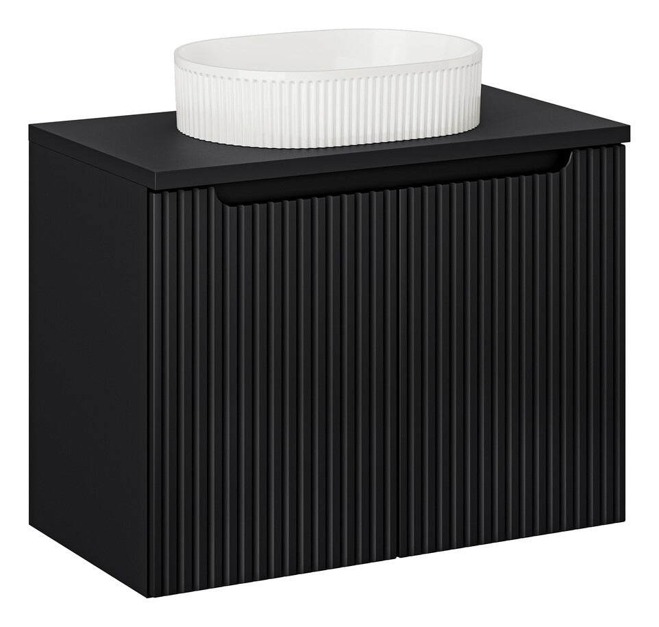 Badmöbel-Set BM126 -  Nova Black N  - Schwarz / Matt