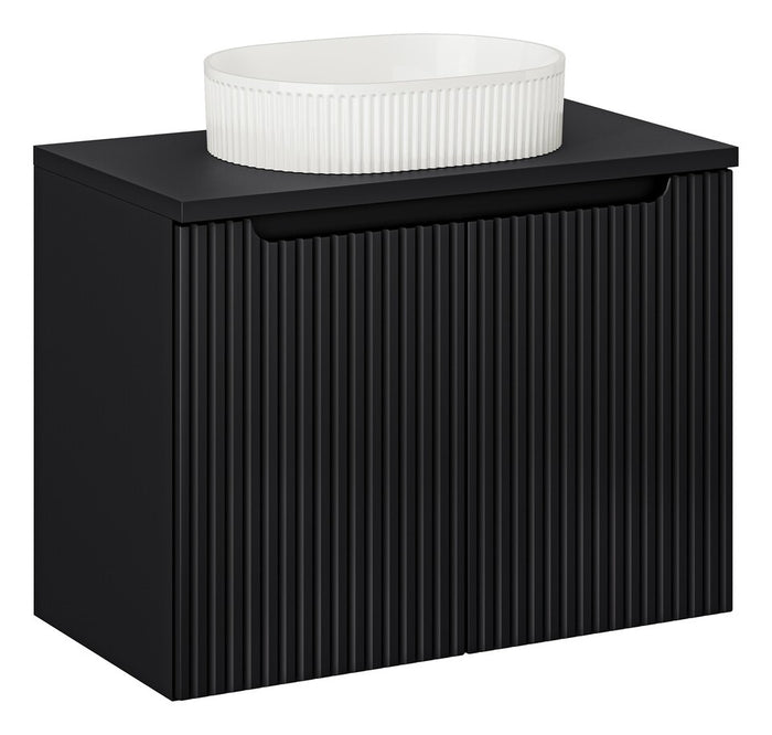 Badmöbel-Set BM126 -  Nova Black N  - Schwarz / Matt