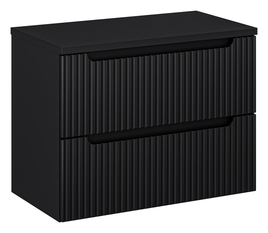 Waschbeckenunterschrank BM122 -  Nova Black N - Schwarz / Matt