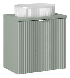 Badmöbel-Set BM87 - Line Reed Green L - Schilfgrün / Matt