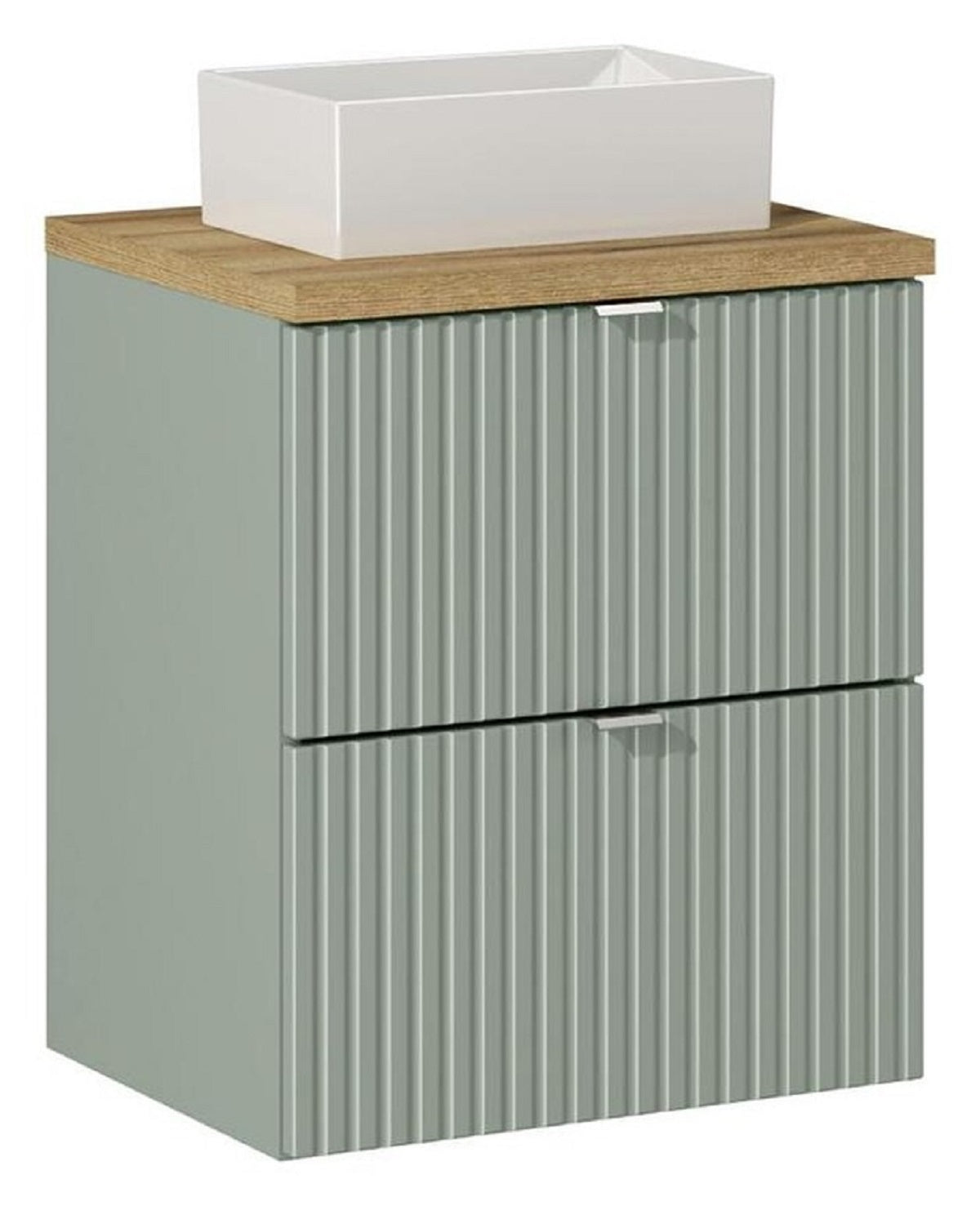 Badmöbel-Set BM83 - Line Reed Green L - Schilfgrün / Coast Evoke Eiche