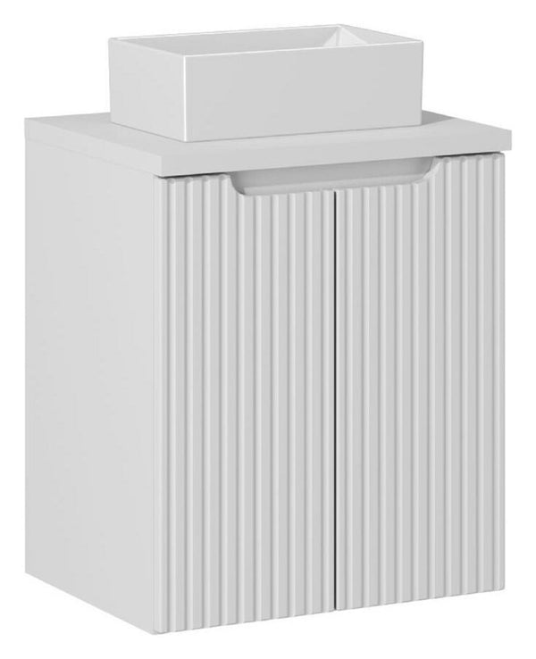 Badmöbel-Set BM110 -  Nova White N  - Weiß Matt / Coast Evoke Oak