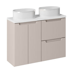 Badmöbel-Set BM145- Nova Cashmere N - Kaschmir Matt / Coast Evoke Eiche