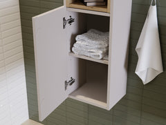 Badmöbel-Set BM140 - Nova Cashmere N - Kaschmir Matt / Coast Evoke Eiche