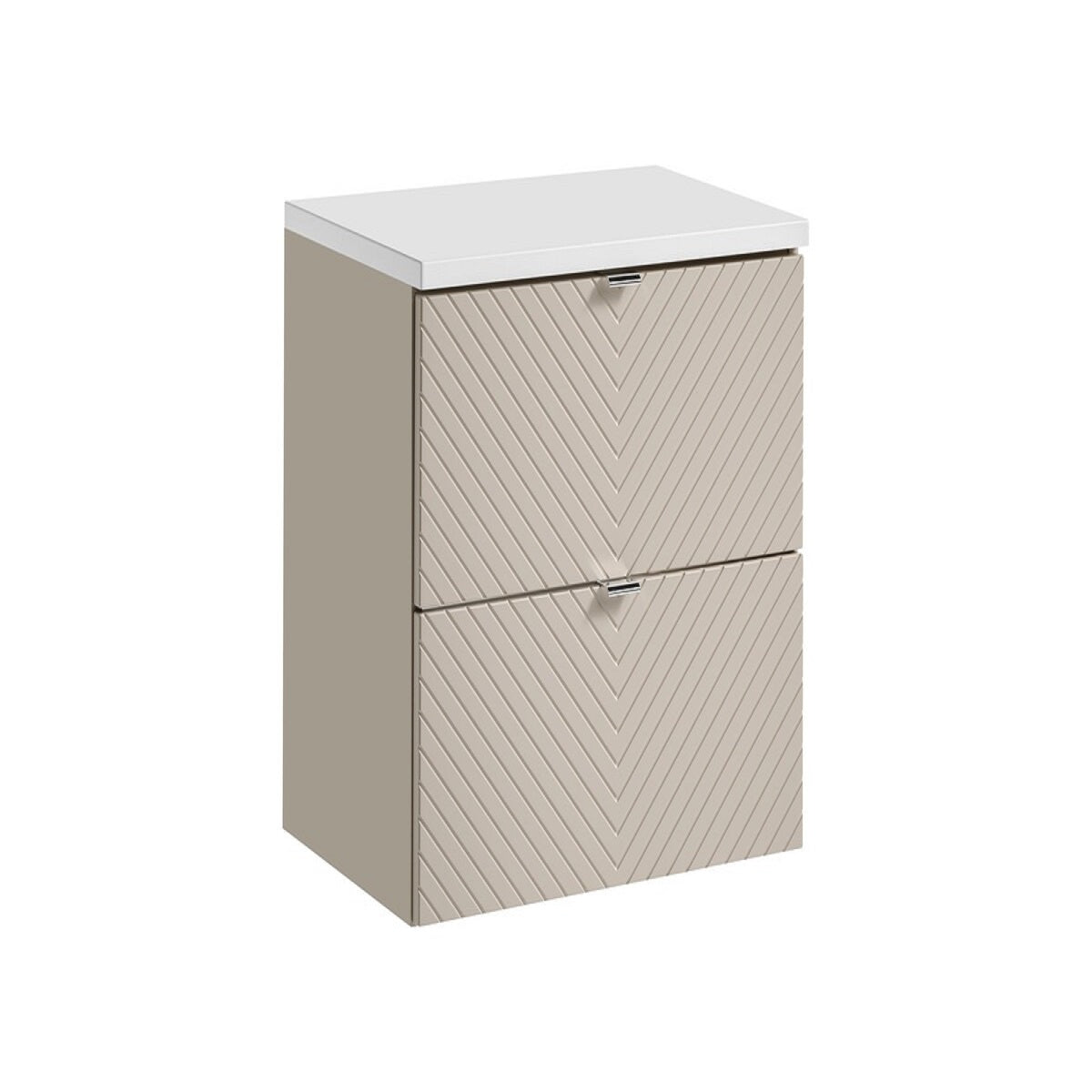 Waschbeckenunterschrank 60 cm  BM284 -  Viva Cashmere V  - Kaschmir Matt/Weiß Matt