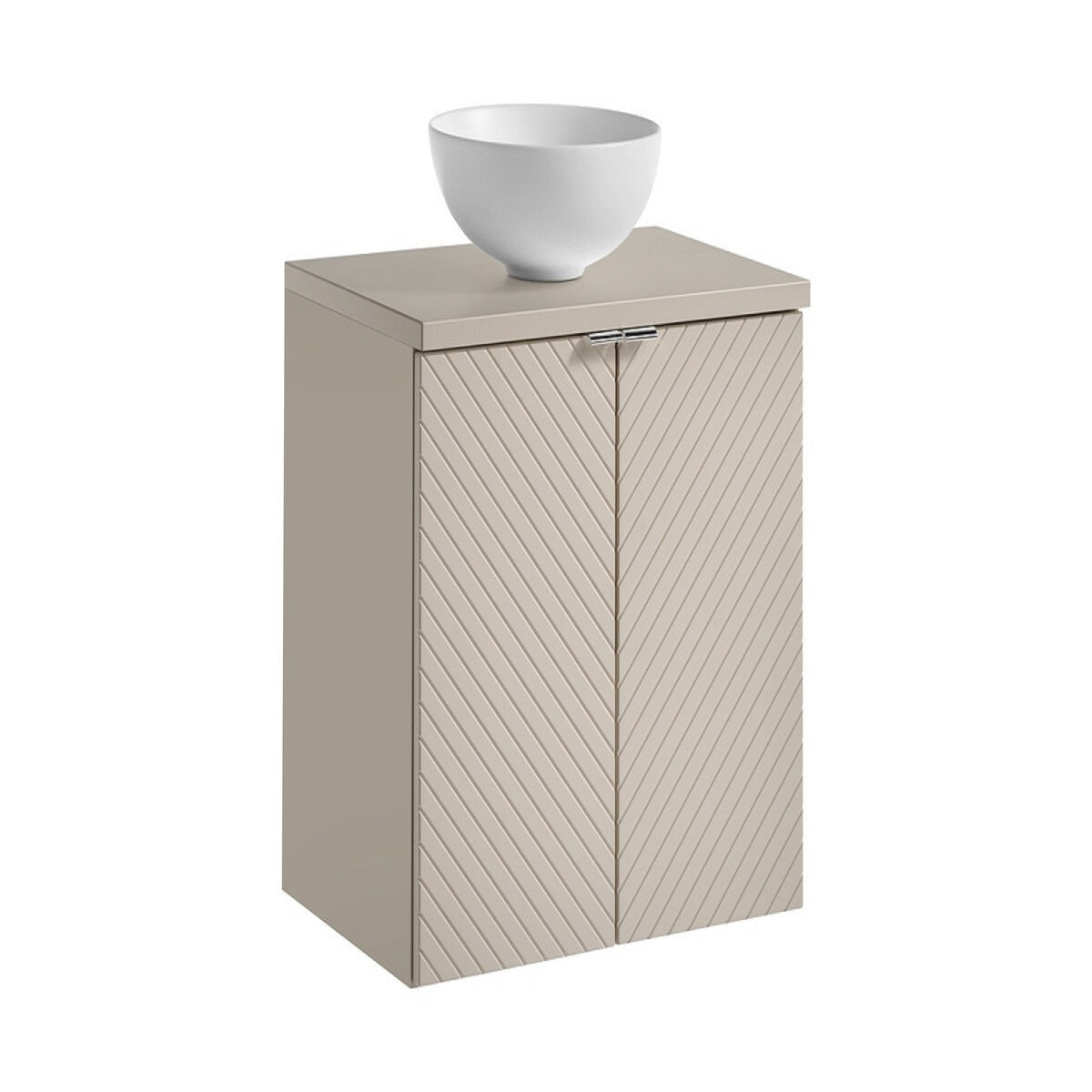 Badmöbel-Set BM285 -  Viva Cashmere V  -  Kaschmir Matt/ Evoke Eiche