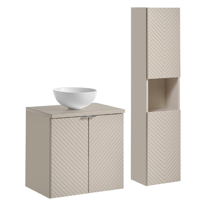 Badmöbel-Set BM162 -  Viva Cashmere V  - Kaschmir / Matt