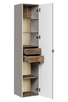 Badmöbel-Set BM36 - Santa Fe Taupe S - Clay Grey/Santa Fe Vintage Oak