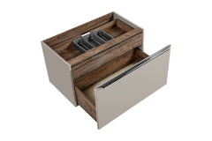 Badmöbel-Set BM32 - Santa Fe Taupe S - Clay Grey/Santa Fe Vintage Oak