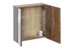 Badmöbel-Set BM39 - Santa Fe Taupe S - Clay Grey/Santa Fe Vintage Oak