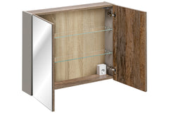 Badmöbel-Set BM32 - Santa Fe Taupe S - Clay Grey/Santa Fe Vintage Oak
