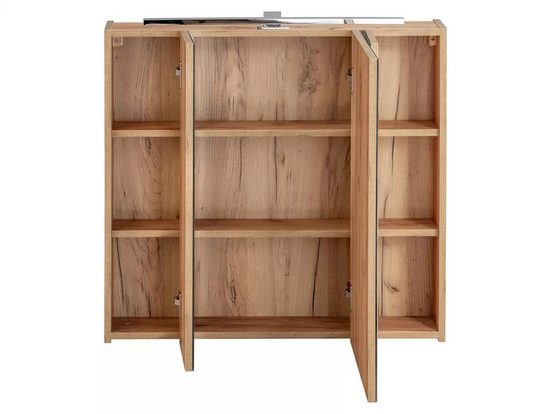 Badezimmer Spiegelschrank - Capri Oak - Elegantes Design mit praktischen Ablagen. - Milaros Markt