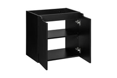 Badmöbel-Set BM50 - Nova Black N - Schwarz/ Evoke Eiche