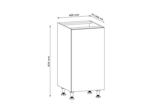 Unterschrank 40 - Langen - Platzsparende Bodenschränke für jede Küche. - Milaros Markt