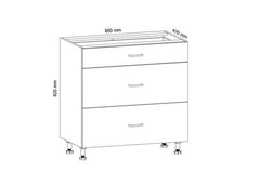 Unterschrank 80 cm - sosna andersen - Stilvolle Aufbewahrung für den unteren Bereich. - Milaros Markt