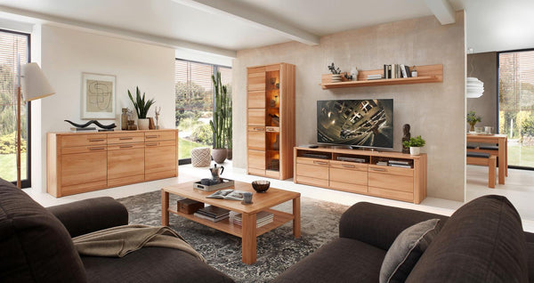 Wohnzimmer-Set - Arvid - Natürlichkeit & Funktionalität in Kernbuche(Komplett Set, 6-St., )
