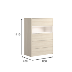 Schlafzimmer-Set VARENO - 5-teilig 160×200 oder 180×200 cm, wahlweise mit oder ohne Bettkasten, Latten– 5-teilig mit Betrost – Barista Eiche / Wüstensand