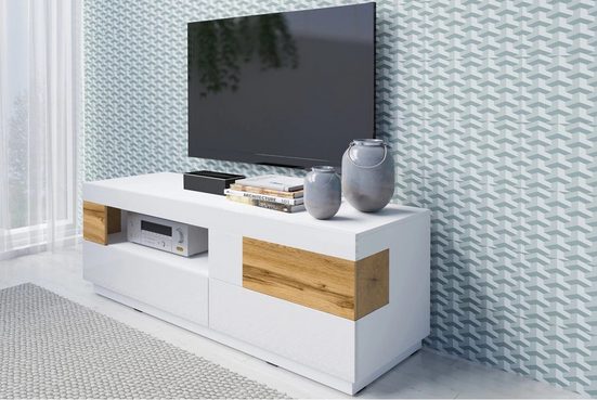 TV-Schrank - Silke - Bietet organisierten Speicher für Geräte - Milaros Markt