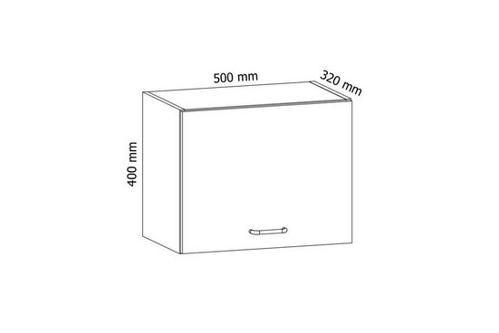Hängeschrank 60 cm - Aspen - Schwebendes Design für eine offene und moderne Küchenatmosphäre - Milaros Markt