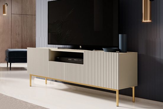 TV-Schrank 200 cm , 150 cm - NICOLE - Modernes Design mit Balance zwischen Stil und Leistung. - Milaros Markt