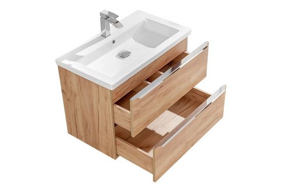 Badmöbel-Set - Capri Oak - Luxuriöses und praktisches Design. - Milaros Markt