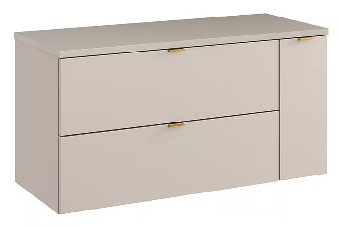 Waschbeckenunterschrank BM358 100 cm - Dalia Cashmere D - Kaschmir Matt