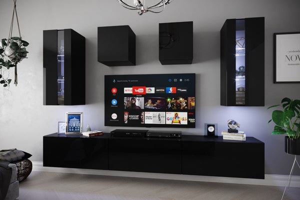 Wohnwand - SMILE N291 - Ein elegantes Arrangement für alle Ihre Unterhaltungsbedürfniss. - Milaros Markt