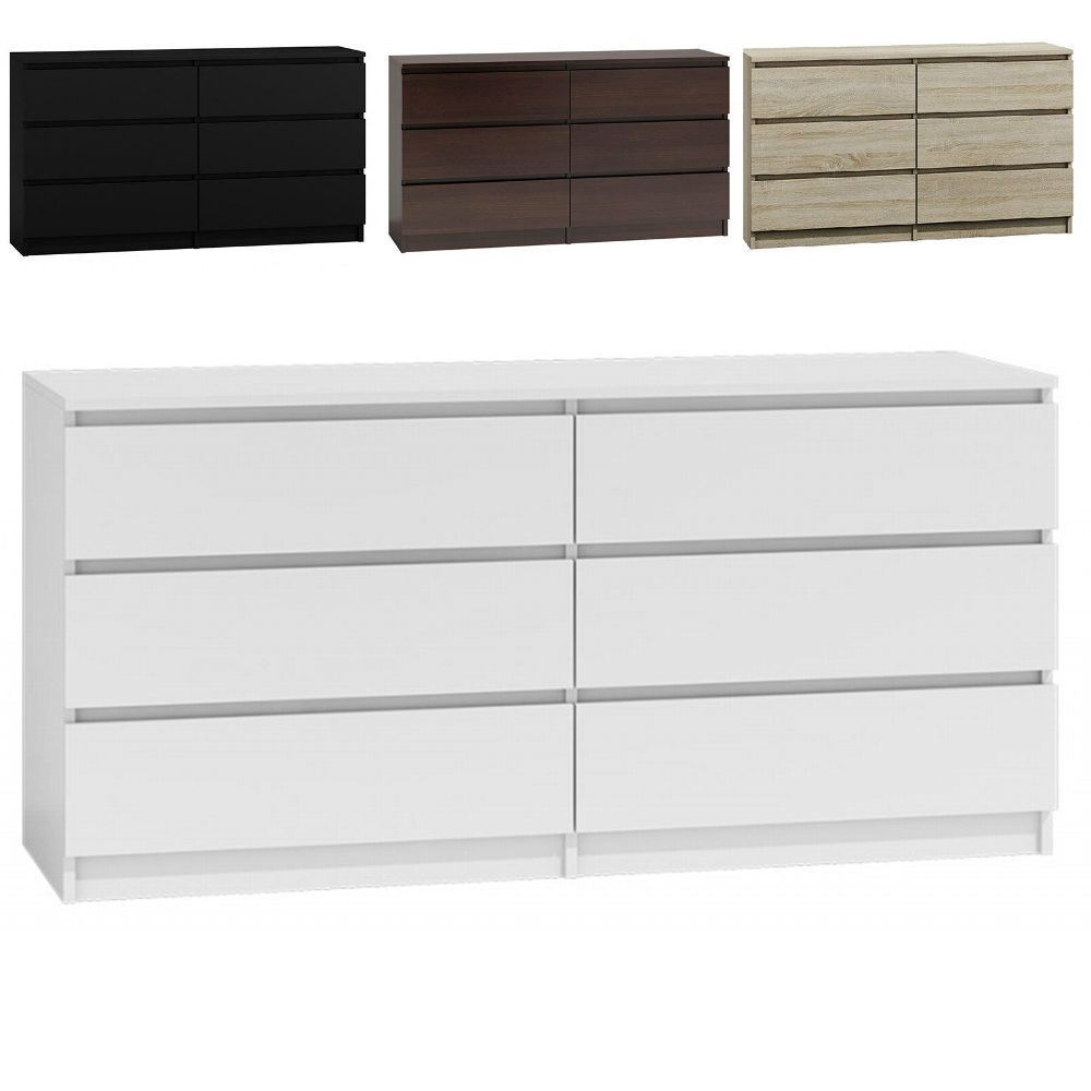 Kommode Geräumige Kommode -, Ideale Aufbewahrungslösung (Premium Kommode, 1 St., 6-Schubladen-Kommode) - Milaros Markt