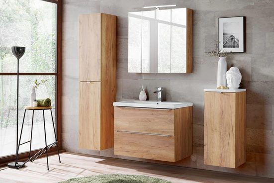 Badmöbel-Set - Capri Oak - Luxuriöses und praktisches Design. - Milaros Markt