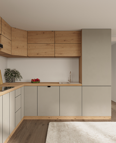 Winkelküche - Langen KL11-M360- Beige/ Artisan Eiche