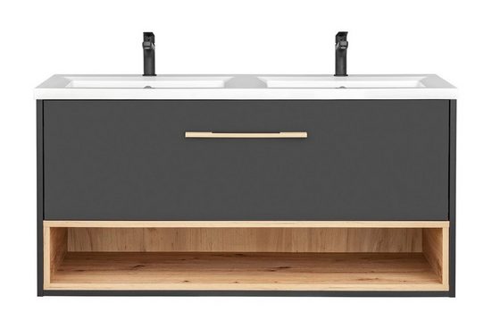 Waschbeckenschrank - Borneo - Elegantes schlichtes Aussehen. - Milaros Markt