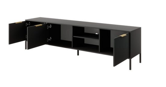 Wohnzimmer-Set - LARS - Stil und Funktionalität / WANDEINHEIT2, (Komplett-Set, 4-St) - Milaros Markt