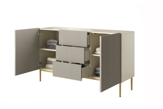 Kommode - NICOLE - Schicke Aufbewahrungslösung mit mehreren Schubladen. - Milaros Markt